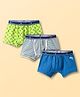 Pine Kids Cotton Elastane Knit Striped & Printed Assorted Trunks Pack of 3 (Color May Vary)