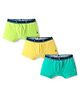 Pine Kids Cotton Elastane Knit Solid Colour Trunks Pack Of 3 (Colour May Vary)