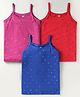Simply Sinker Knit Slips With Butterfly & Hearts Print Pack Of 3 - Red Pink & Navy Blue