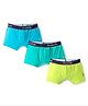 Pine Kids Cotton Elastane Knit Solid Colour Trunks Pack Of 3 (Colours May Vary)