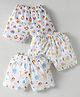 Simply Sinker Knit Knee Length Shorts with Animal Print Pack of 3 - Multicolor