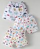 Simply Sinker Knit Knee Length Shorts with Animal Print Pack of 3 - Multicolor