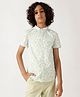 One Friday 100% Cotton Half Sleeves Paisley Printed Loose Fit Shirt - Multi Colour