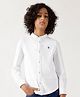 One Friday 100% Cotton Full Sleeves Solid Shirt - White