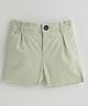 One Friday Cotton Solid Shorts - Mint