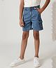 One Friday Denim Solid Shorts - Blue
