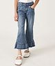 One Friday 100% Cotton Denim Mild Washed Bootcut Jeans - Blue