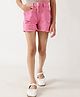 One Friday 100% Cotton Mild Distressed Shorts - Pink