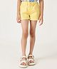 One Friday 100% Cotton Solid Shorts - Yellow