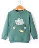 Mark & Mia Terry Knit Full Sleeves Sweatshirts with Crocodile Patch Applique & Pocket Deatiling - Mint