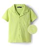 Pine Kids Cotton Woven Half Sleeves Solid Colour Shirt With Textured Design - Light Green