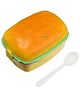 Bunie Burger Shape Lunch Box with Spoon & Fork for Kids - Yellow (color may vary)