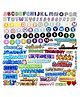 Bunie Numbers & Shape Theme Kawaii Stickers - 100 Sheets Multicolor