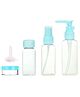 Bunie Refillable Small Mini Empty Plastic Travel Bottles Set  Sea green