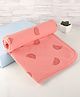 Zero Unisex Interlock Knit Towel & Wrappers Rainbow Print L 84 x B 82 cm - Coral