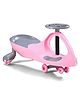 Kids Twister Swing Car with Light & Sound | Easy to Handle| Built for Rough Play| Encourages Physical Activity| Smooth Wheels| Colorful LED Lights - Pink