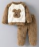 Mark & Mia Full Sleeves Winterwear Night Suit With Animal Print - Brown