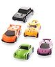 Metal Die-Cast Free Wheel Racing Car Set Pack of 5 - Multicolor