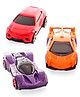 Metal Die-Cast Free Wheel Racing Car Set Pack of 3 - Multicolor
