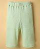 Little Kangaroos Cotton Knit Full Length Solid Color Leggings - Light Green