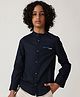 One Friday Full Sleeves Solid Shirt - Navy Blue