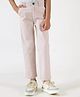 One Friday Cotton Solid Trousers - Pink