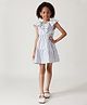 One Friday Cotton Sleeveless Striped Dress - Multi Colour