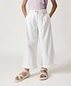 One Friday Viscose Solid Flared Trousers - Off White
