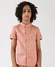 One Friday Cotton Half Sleeves Solid Shirt - Red