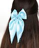 Arendelle Bow Applique Detailed Alligator Hair Clip - Blue