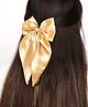Arendelle Bow Applique Detailed Alligator Hair Clip - Gold