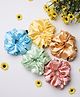 Arendelle Set Of 5 Solid Scrunchies - Multi Colour