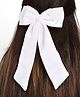 Arendelle Velvet Solid Hair Bow - White