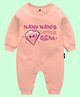 The Peppy Tend 100% Cotton Family Theme Full Sleeves Nanu Nanis Little Gem Text Printed Romper - Peach