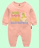The Peppy Tend 100% Cotton Family Theme Full Sleeves Mom Dads Mini Masterpiece Printed Romper - Peach