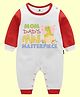 The Peppy Tend 100% Cotton Family Theme Full Sleeves Mom Dads Mini Masterpiece Text Printed Romper - White & Red