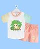 The Peppy Tend 100% Cotton Mundan Theme Half Sleeves No Hair No Tension Only Perfection Text Printed Coordinating Tee & Shorts Set - Multi Colour