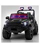 Srecap Battery Operated Jeep for Kids, Ride on Toy Kids Car with RGB Windshield Light & Music | Electric Jeep Battery Car - Black