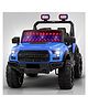 Srecap Battery Operated Jeep for Kids, Ride on Toy Kids Car with RGB Windshield Light & Music | Electric Jeep Battery Car - Blue