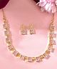 VALLEY OF JEWELLERY - Gold Plated Geometrical AD Jewellery Set - Gold