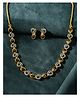 VALLEY OF JEWELLERY - Gold Plated Circular AD Jewellery Set - Gold