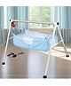 TinyTyke- Automatic Baby Cradle Round Pipe- Fully Foldable | With Warranty | Square Hammock with Mattress | Blue