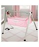 TinyTyke- Automatic Baby Cradle Round Pipe- Fully Foldable | With Warranty | Square Hammock with Mattress | Pink