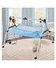 TinyTyke- Automatic Baby Cradle Square Pipe- Fully Foldable | With Warranty | Simple Hammock | Blue