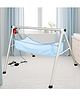TinyTyke- Automatic Baby Cradle Round Pipe- Semi Foldable | With Warranty | Simple Hammock | Blue