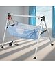 TinyTyke- Automatic Baby Cradle Square Pipe- Semi Foldable | With Warranty | Square Hammock with mattress | Blue