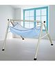 TinyTyke-Manual Baby Cradle Round Pipe - Fully Foldable | Simple Hammock | Blue