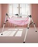 TinyTyke-Manual Baby Cradle Square Pipe - Fully Foldable | Simple Hammock | Pink