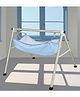 TinyTyke-Manual Baby Cradle Round Pipe - Semi Foldable | Simple Hammock  | Blue