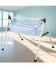 TinyTyke-Manual Baby Cradle Square Pipe - Semi Foldable | Simple Hammock | Blue